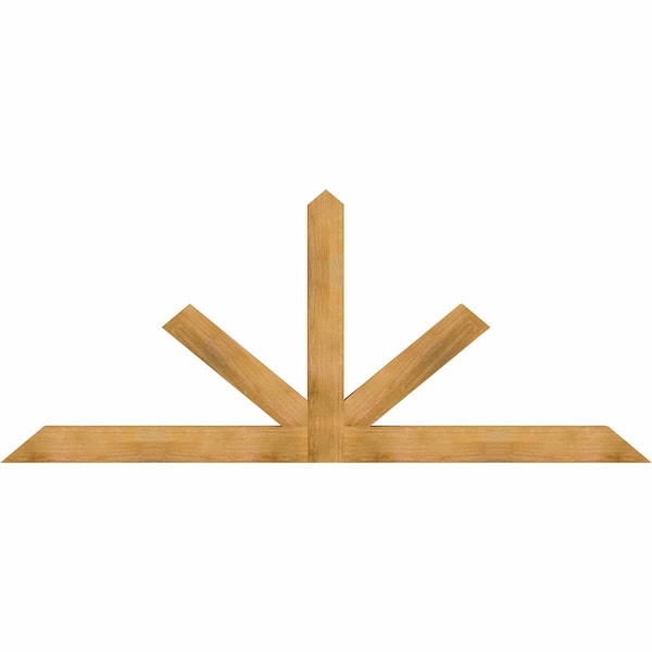 Ekena Millwork Saratoga Rough Sawn Timber Gable Bracket, Western Red Cedar, 108"W x 45"H x 4"D x 6"F, 10/12 Pitch GBW108X45X0406SAR00RWR - main